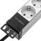 Presa multipla PVC con 9 spine Schuko bianche per armadio rack 19” 1U