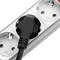 Presa multipla PVC con 9 spine Schuko bianche per armadio rack 19” 1U