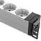 Presa multipla PVC con 9 spine Schuko bianche per armadio rack 19” 1U