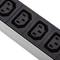 Barrette d'alimentation en PVC pour armoire rack 19