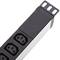 Barrette d'alimentation en PVC pour armoire rack 19