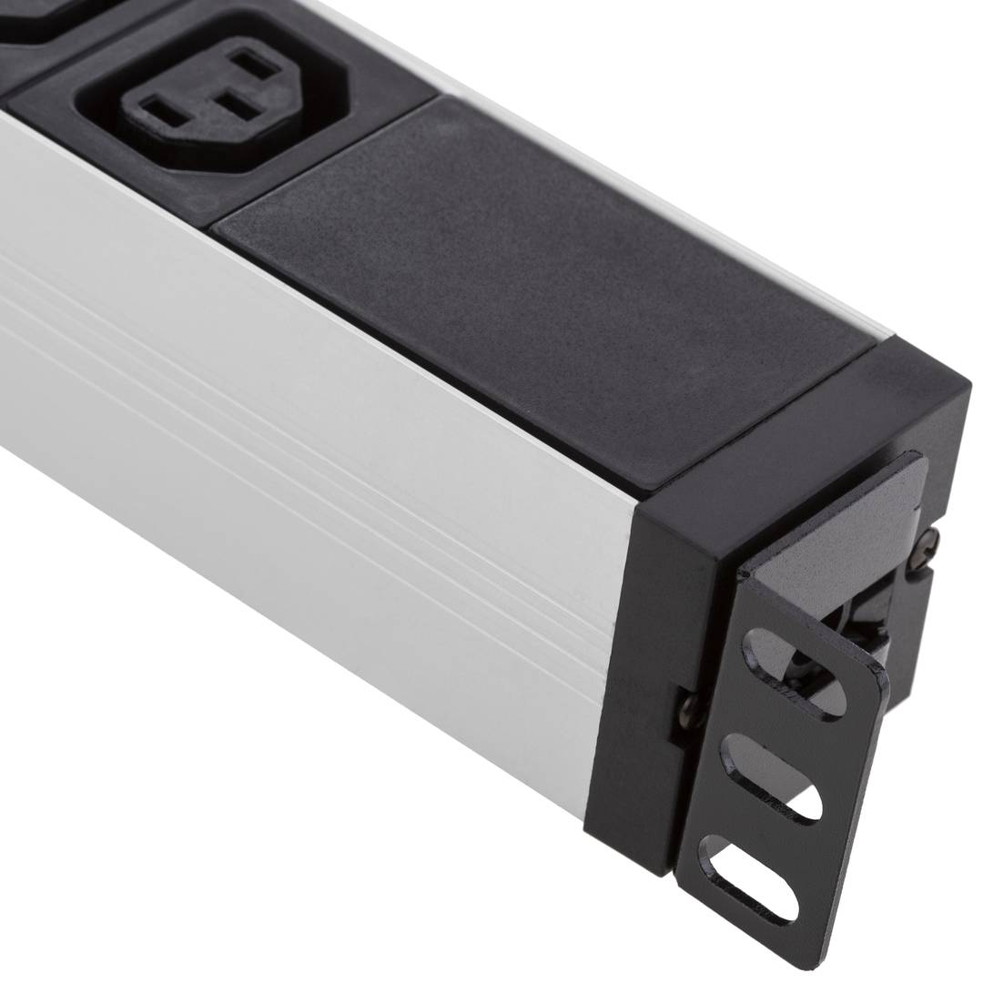 Barrette d'alimentation en PVC pour armoire rack 19