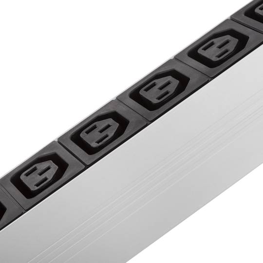 Barrette d'alimentation en PVC pour armoire rack 19