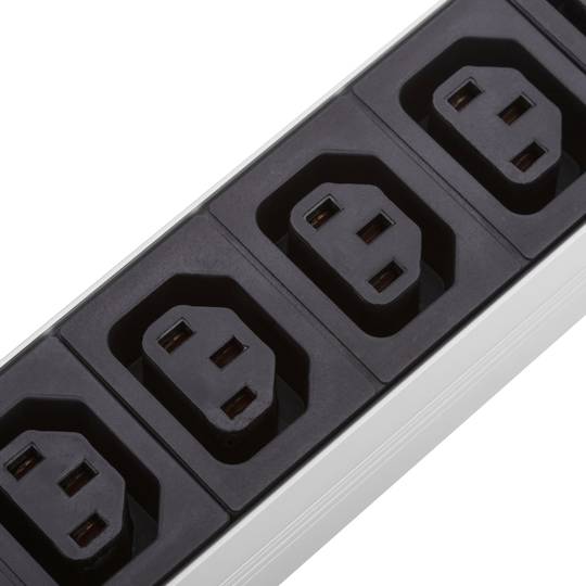 Barrette d'alimentation en PVC pour armoire rack 19