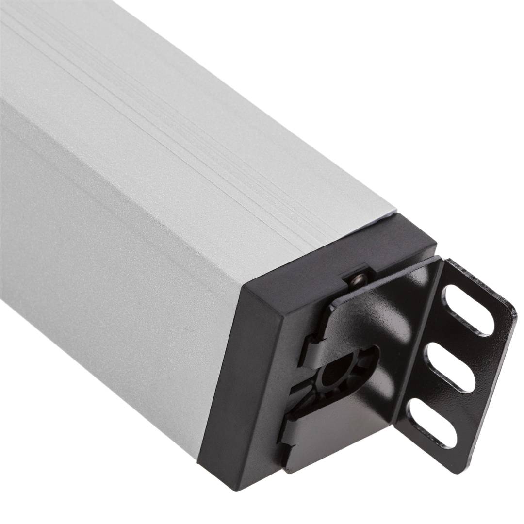 Multipresa per armadio rack 19” 1U con involucro in PVC bianco e grigio 7 UK BS