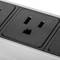 Power strip for rack cabinet 19” 1U with 8 black NEMA 5-15 USA and gray PVC casing