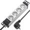 Listwa zasilająca do szafy rack 10” 1U z 4 Schuko białym PCV