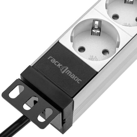 Listwa zasilająca do szafy rack 10” 1U z 4 Schuko białym PCV