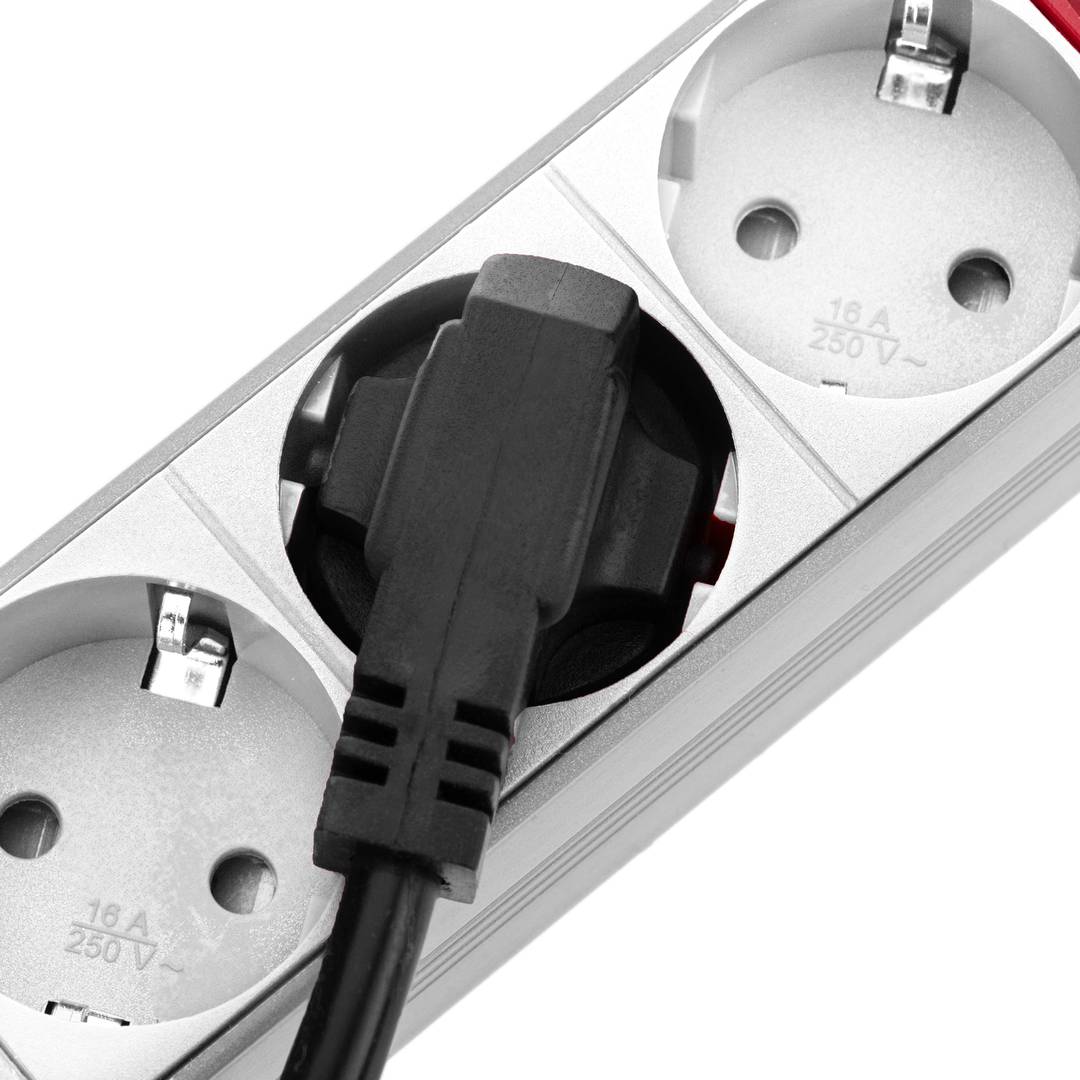 Listwa zasilająca do szafy rack 10” 1U z 4 Schuko białym PCV