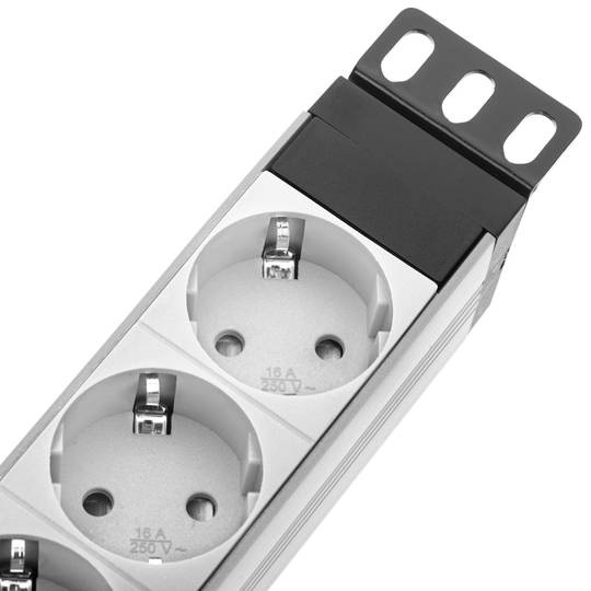Listwa zasilająca do szafy rack 10” 1U z 4 Schuko białym PCV