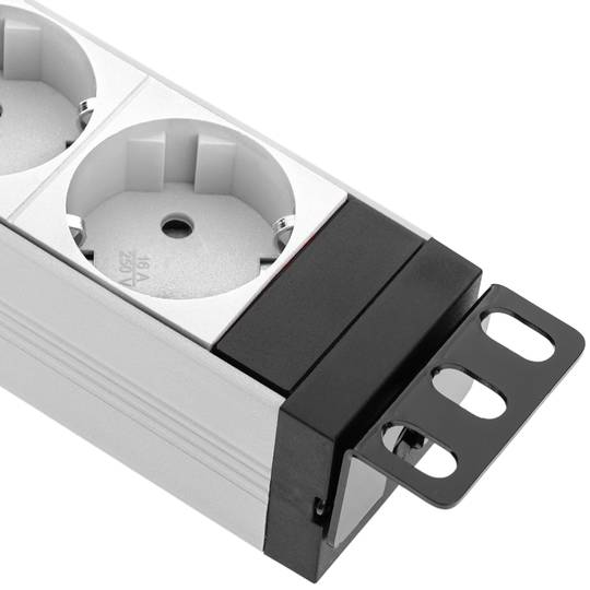Listwa zasilająca do szafy rack 10” 1U z 4 Schuko białym PCV