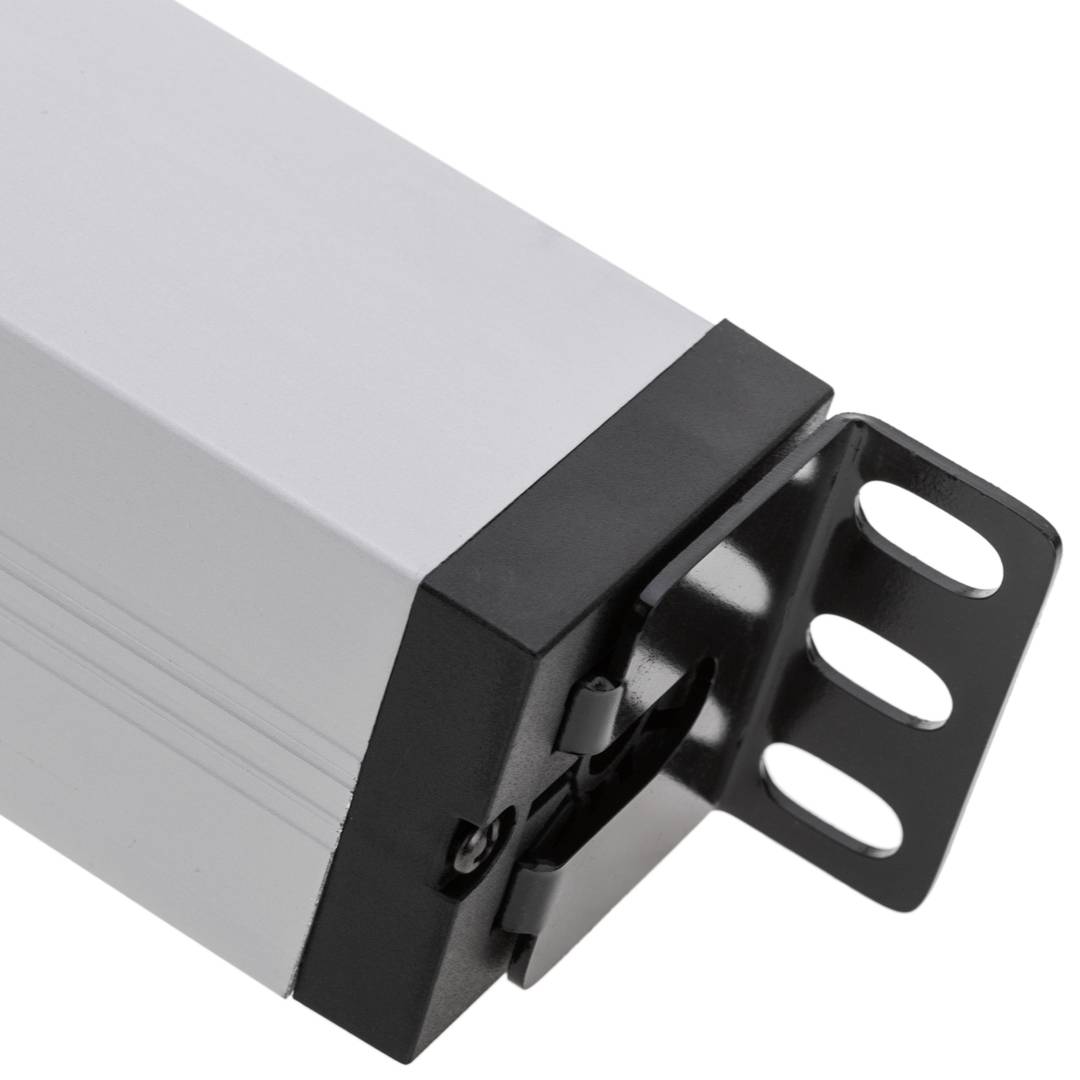 Tira de força de PVC para rack de 10” 1U com 3 soquetes Schuko brancos e interruptor