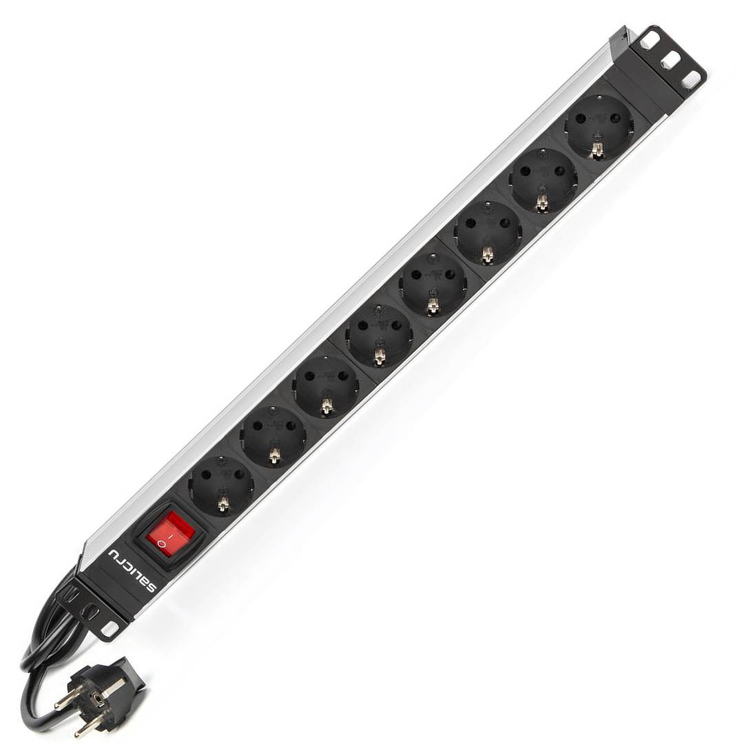 Presa di corrente Salicru con 8 prese Schuko per rack 1U 19