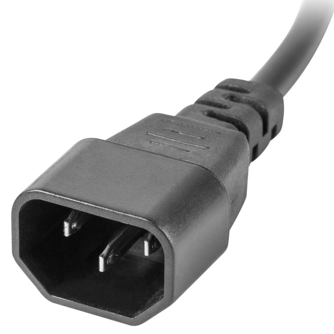 Regleta PDU 1U con 7 salidas AC tipo F y un acoplador C14 de Lanberg 07F-0200-IEC-BK