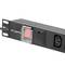Ciabatta 1U con 10 prese CA con accoppiatore C13 e LED nero di Lanberg PDU-10I-0200-IEC-BK