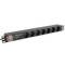 Lanberg PDU-PRO-07F-0200-BK filtro de linha 1U horizontal de alumínio preto