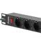 Regleta PDU 1U amb 9 sortides de corrent altern negre de Lanberg PDU-09F-0300-BK