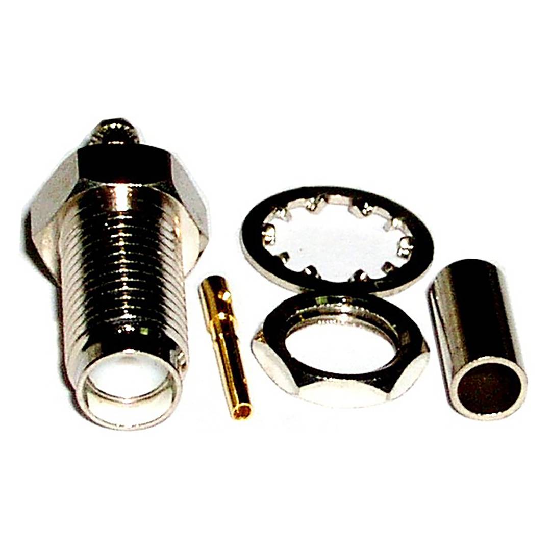 Conector Crimpable RG-316 (SMA-Fêmea Bulkhead)
