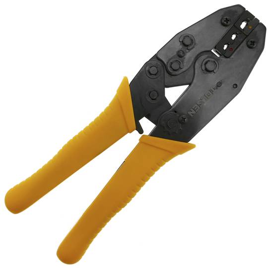 Crimping tool for insulated electrical cable ends connector terminals