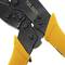 Crimping tool for insulated electrical cable ends connector terminals