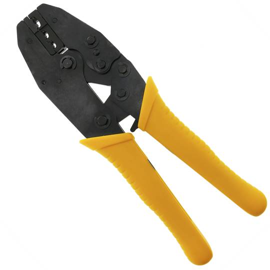 Crimping tool for insulated electrical cable ends connector terminals