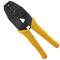 Crimping tool for insulated electrical cable ends connector terminals