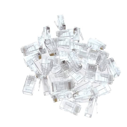 Conector UTP Cat.5e RJ45 macho para engatar o cabo 25-pack