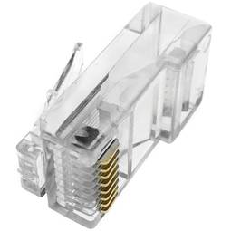 Conector UTP Cat.5e RJ45 macho para crimpagem para cabo de 100 unidades