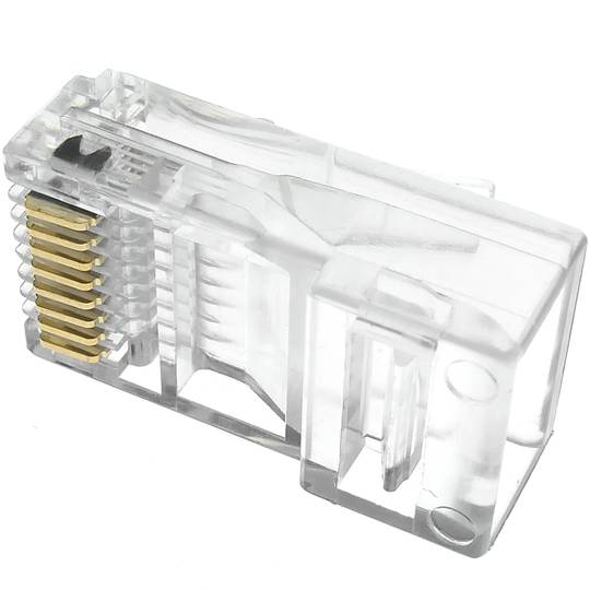 UTP connector Cat.5e RJ45 male to crimp to 100-pack cable