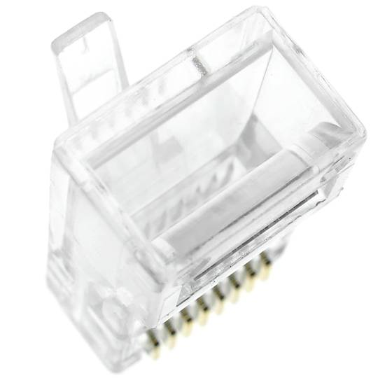 UTP connector Cat.5e RJ45 male to crimp to 100-pack cable