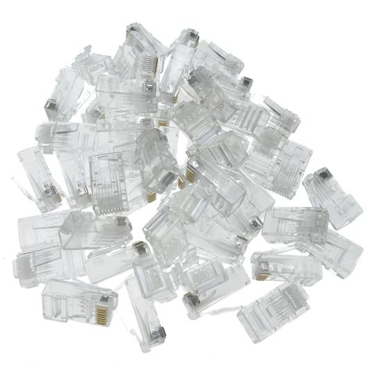 Connettore UTP Cat.6 RJ45 maschio per la crimpatura di cavo 25-pack