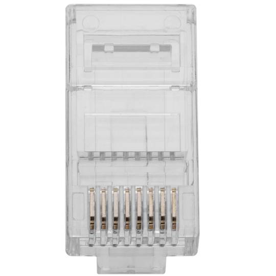 Conector UTP Cat.6 RJ45 macho para crimpar a cable 100-pack
