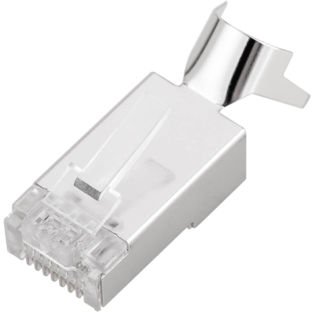 Złącze męskie FTP kat.6A RJ45 do zaciskania 25 sztuk