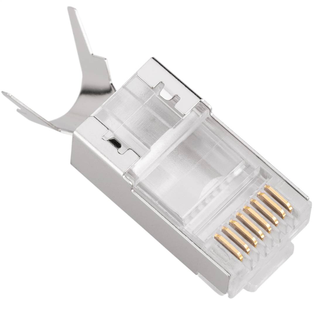 Złącze męskie FTP kat.6A RJ45 do zaciskania 25 sztuk