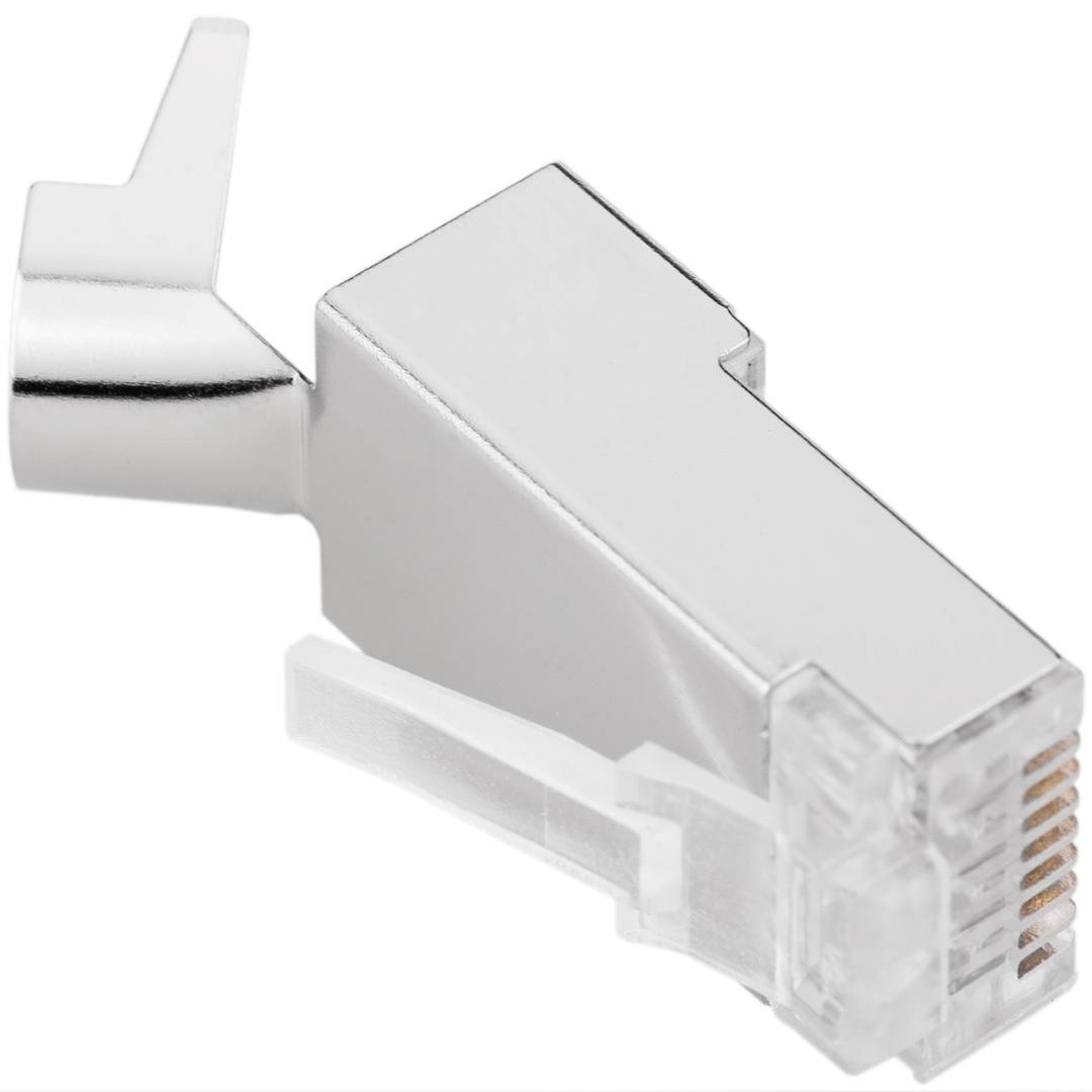 Złącze męskie FTP kat.6A RJ45 do zaciskania 25 sztuk