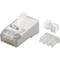 Złącze męskie FTP kat.6A RJ45 do zaciskania 100 sztuk