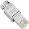 Conector FTP Cat.6A RJ45 macho crimpado sin herramientas