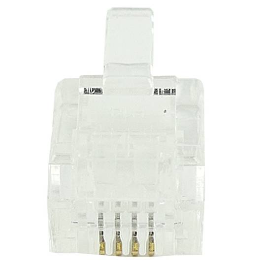 RJ11 phone jack 6P4C male to crimp package of 25 units