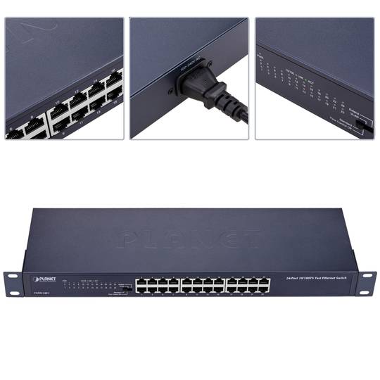 Commutateur LAN switch 10/100Mbps 24UTP rack19