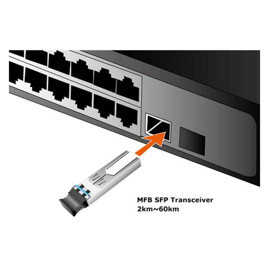 Modulo 100Mbps Mini-GBIC SFP (monomodale 1550nm 80Km)