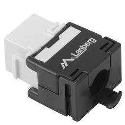Lanberg KSU6-2000 Preto/Branco Cat6 RJ-45 Conector Fêmea, 22/26 Pino Plano