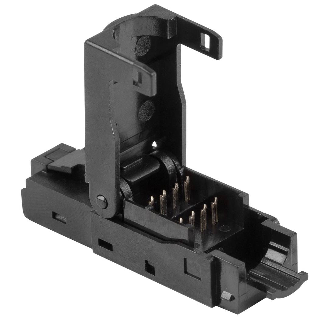 Conector de red RJ-45 macho derecho Cat6 negro de Lanberg PLU-6000TL