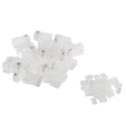 Conector de plástico Cat6 macho derecho transparente RJ-45 de Lanberg PLU-6020
