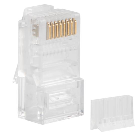 Lanberg PLU-6020 RJ-45 transparent right male Cat6 plastic connector