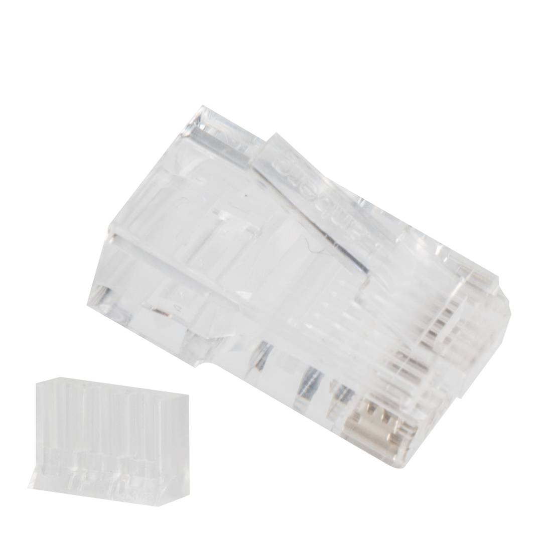 Lanberg PLU-6020 RJ-45 transparent right male Cat6 plastic connector