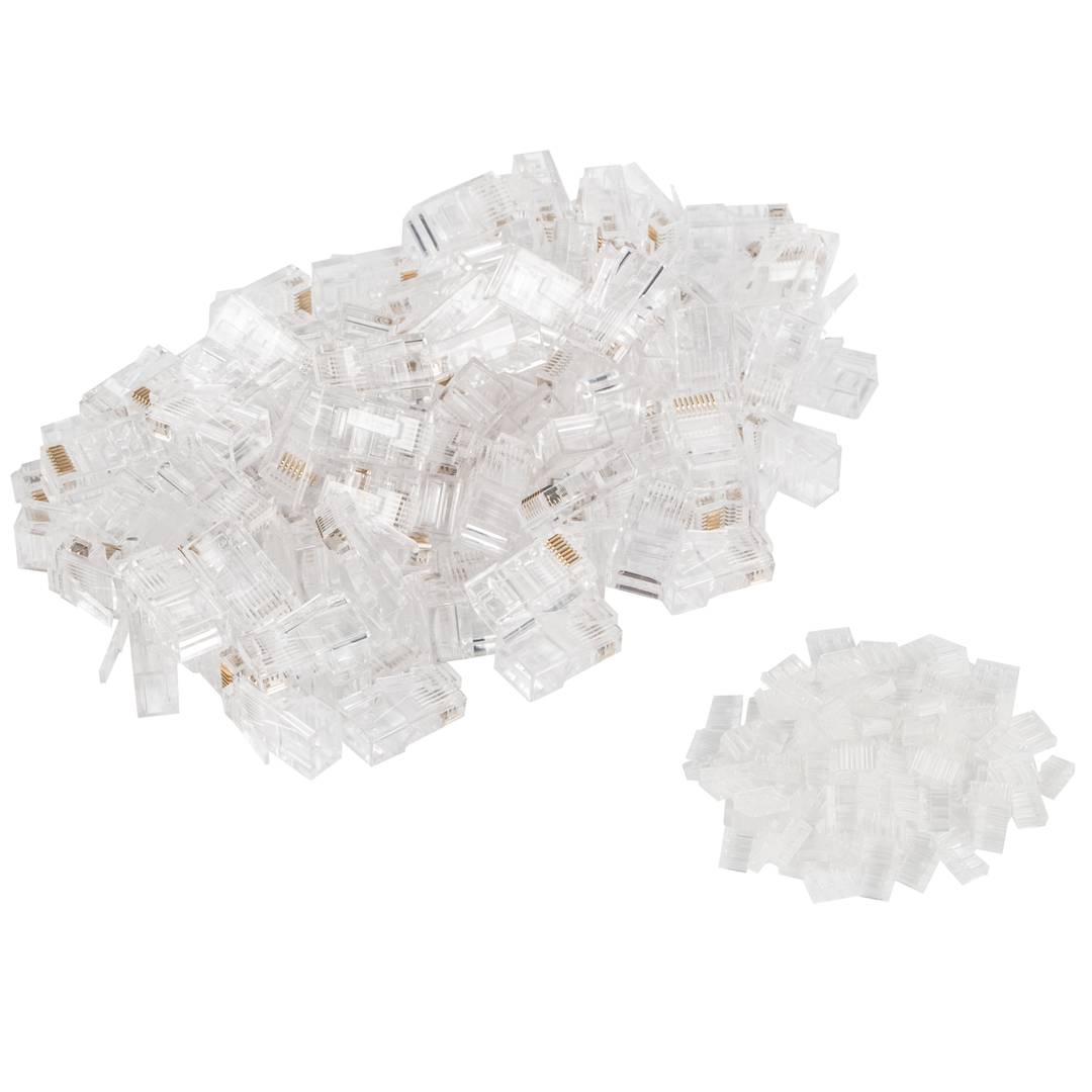 Confezione da 100 unità UTP Cat6 RJ-45 trasparente di Lanberg PLU-6000