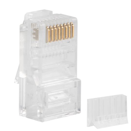 Confezione da 100 unità UTP Cat6 RJ-45 trasparente di Lanberg PLU-6000