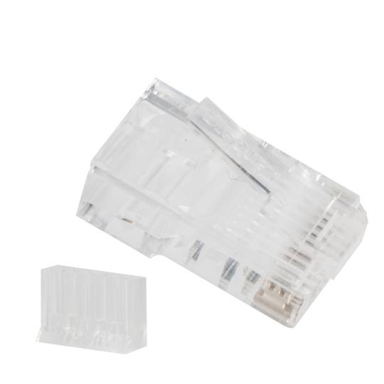 Confezione da 100 unità UTP Cat6 RJ-45 trasparente di Lanberg PLU-6000