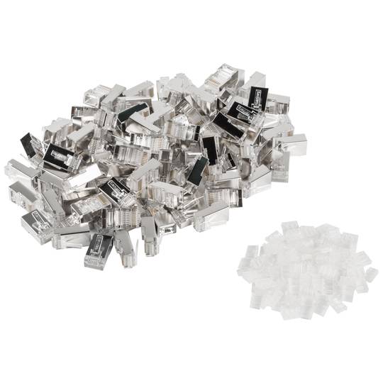 Pack de 100 unités pièce transparente Cat6 FTP RJ-45 en acier inoxydable de Lanberg PLS-6000