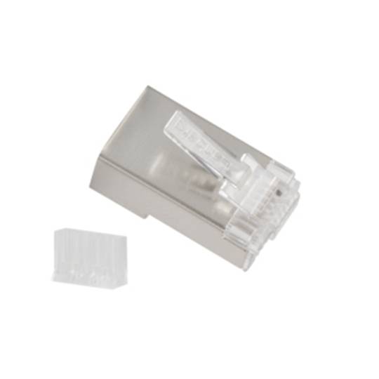 Pack de 100 unités pièce transparente Cat6 FTP RJ-45 en acier inoxydable de Lanberg PLS-6000
